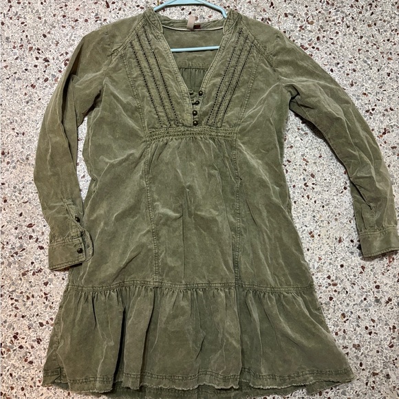 Anthropologie pilcro corduroy tunic dress XS moss green - Picture 4 of 11